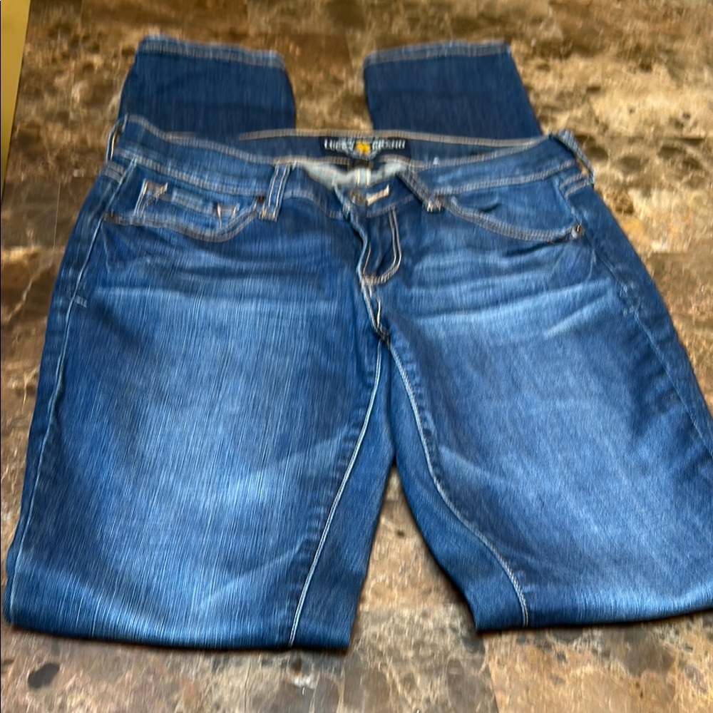 Lucky Brand Blue Skinny Jeans with Natural Fading
